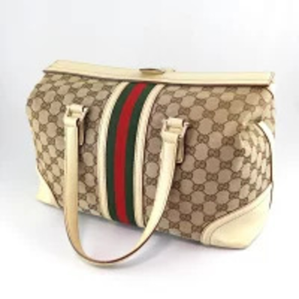 Gucci Bag Handbag GG Boston Canvas Sherry